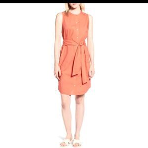 J CREW COLLECTION Shirt Dress Sleeveless Peach